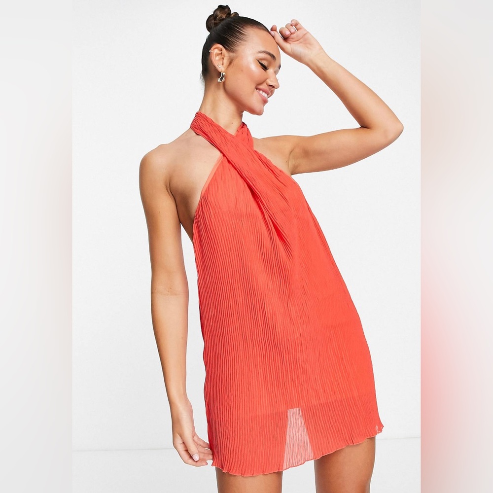 ASOS Design Halter Mini Dress